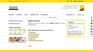 
                            6. SBOX Webmail - UNIGRAZonline