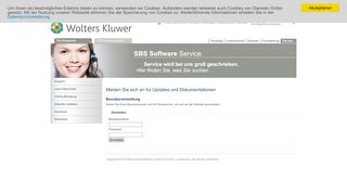 
                            6. SBS Software: Benutzerlogin