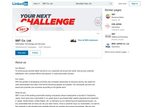 
                            7. SBT Co. Ltd. | LinkedIn