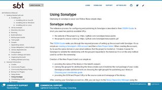 
                            13. sbt Reference Manual — Using Sonatype
