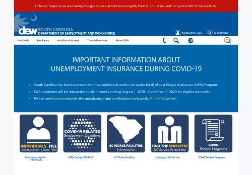 
                            8. S.C. Department of Employment and Workforce