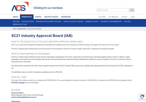 
                            6. SC21 Industry Approval Board (IAB) - Groups and Committees ...