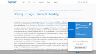 
                            12. Scaling CT Logs: Temporal Sharding | DigiCert Blog