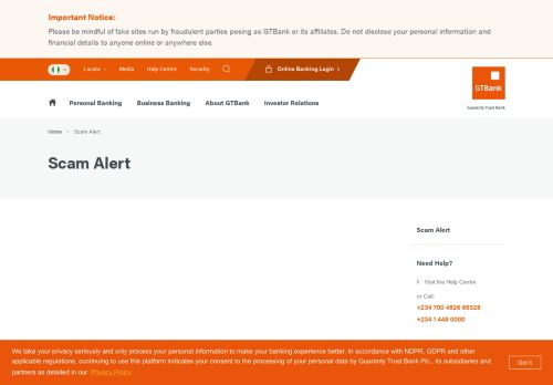 
                            11. Scam Alert | GTBank