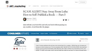 
                            2. SCAM ALERT! Stay Away From Lulu: How to Self-Publish a Book ...