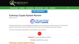 
                            9. Scam Broker Investigator • Calloway Software Review