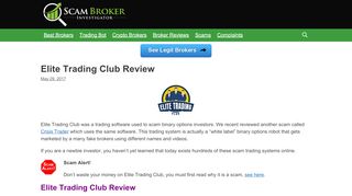
                            5. Scam Broker Investigator • Elite Trading Club Review