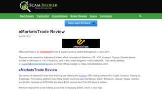 
                            13. Scam Broker Investigator • eMarketsTrade Review