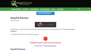 
                            13. Scam Broker Investigator • KayaFX Review