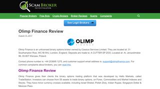 
                            5. Scam Broker Investigator • Olimp Finance Review