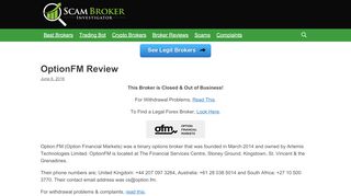 
                            11. Scam Broker Investigator • OptionFM Review
