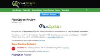 
                            3. Scam Broker Investigator • PlusOption Review