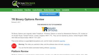 
                            13. Scam Broker Investigator • TR Binary Options Review