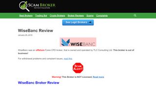 
                            7. Scam Broker Investigator • WiseBanc Review - FCA Warning!