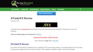 
                            5. Scam Broker Investigator • XTraderFX Review