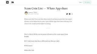 
                            11. Scam Coin List — Whats App share – CRYPT BYTES ...