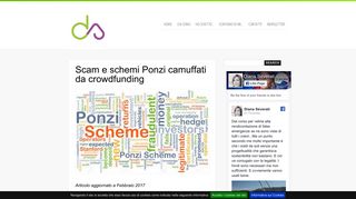 
                            10. Scam e schemi Ponzi camuffati da crowdfunding | Diana Severati