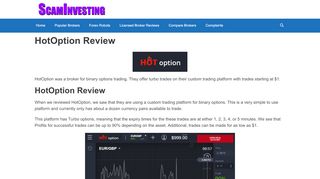 
                            4. Scam Investing Brokers • HotOption Review