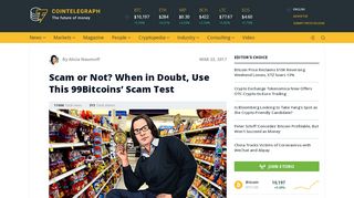 
                            8. Scam or Not? When in Doubt, Use This 99Bitcoins' Scam Test