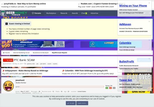 
                            8. SCAM - PTC Bank: SCAM | BeerMoneyForum.com - We Help Each Other to ...