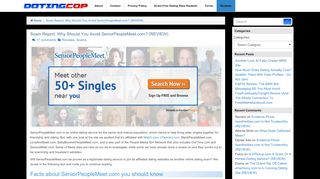 
                            6. Scam Report: Why Should You Avoid SeniorPeopleMeet.com ...