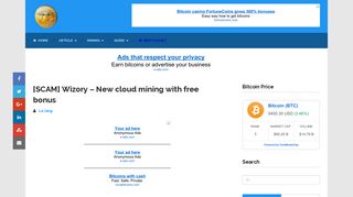 
                            6. [SCAM] Wizory - New cloud mining with free bonus - Earn Free ...