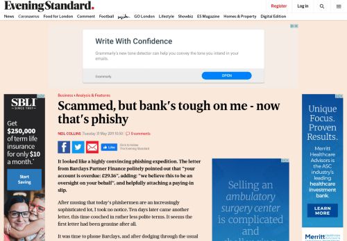 
                            12. Scammed, but bank's tough on me - now that's phishy | London ...