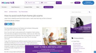 
                            3. Scams: Online Jobs From Home | Monster.com