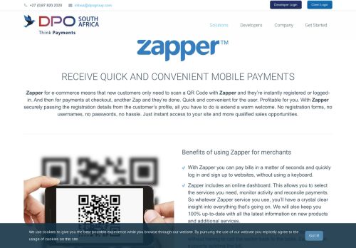 
                            7. Scan a QR Code with Zapper to get paid online by PayGate