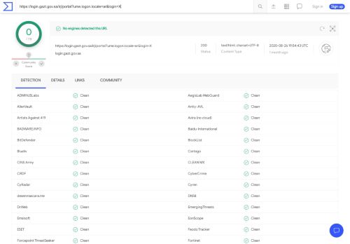 
                            10. Scan report for https://login.gazt.gov.sa/irj/portal?ume ... - VirusTotal