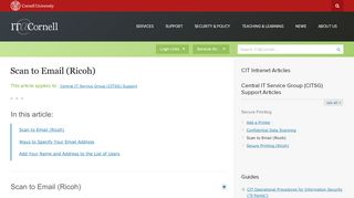 
                            12. Scan to Email (Ricoh) | IT@Cornell