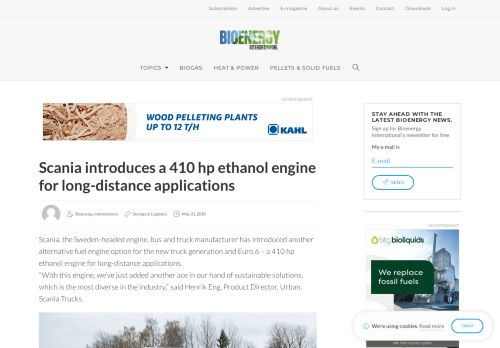 
                            11. Scania introduces a 410 hp ethanol engine for long-distance ...