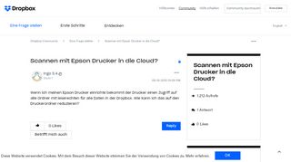
                            9. Scannen mit Epson Drucker in die Cloud? - Dropbox Community - 140279