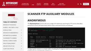 
                            6. Scanner FTP Auxiliary Modules - Metasploit Unleashed