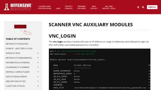 
                            10. Scanner VNC Auxiliary Modules - Metasploit Unleashed