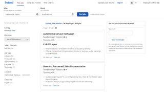
                            13. Scarborough Toyota Jobs in Stouffville, ON (with Salaries) | Indeed ...