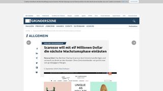 
                            8. Scarosso will mit elf Millionen Dollar die nächste Wachstumsphase ...