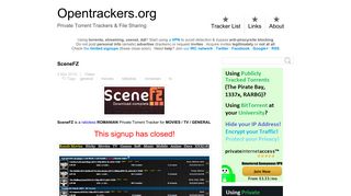 
                            3. SceneFZ - Private Torrent Trackers & File Sharing
