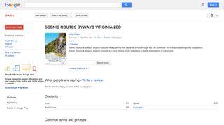
                            10. SCENIC ROUTES BYWAYS VIRGINIA 2ED
