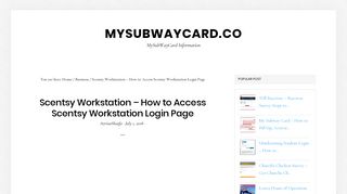 
                            12. Scentsy Workstation – How to Access Scentsy Workstation Login Page