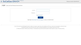 
                            9. SCGEnvoy Login - SoCalGas ENVOY