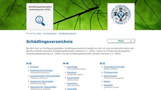 
                            3. Schädlingsverzeichnis - DSV Berufsverband | Deutscher ...