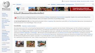 
                            8. Schaeff (Baumaschinenhersteller) – Wikipedia