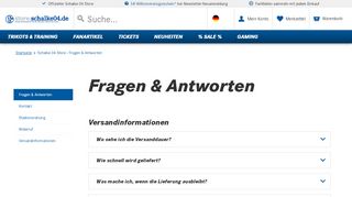 
                            2. Schalke 04 Store - Fragen & Antworten