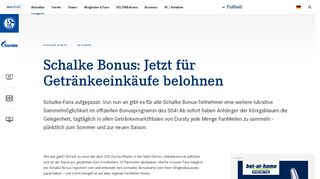 
                            6. Schalke Bonus: Jetzt für Getränkeeinkäufe belohnen - Fußball