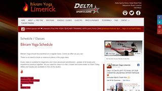 
                            6. Schedule / Classes - Bikram Yoga Limerick