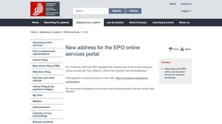 
                            9. Schedule of Fees - Welcome to the EPO Online Services