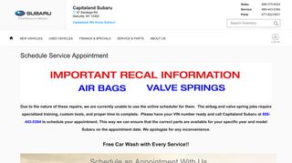 
                            7. Schedule Service Appointment | Capitaland Subaru