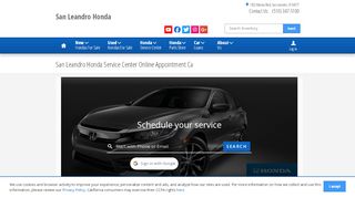 
                            9. Schedule your Honda Service Online Today at San Leandro Honda