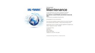 
                            9. Scheduled Maintenance - Outage - Ingram Micro